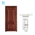 Puertas de madera interiores de dormitorio personalizar diseño de textura natural puerta go-g03